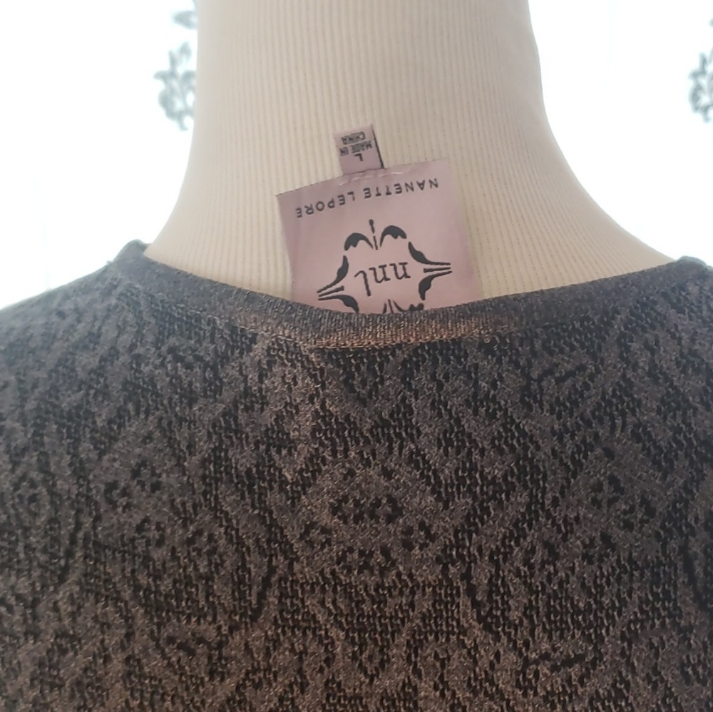 Nanette Lepore BNWT Charcoal Black Dress Large - Picture 7 of 7